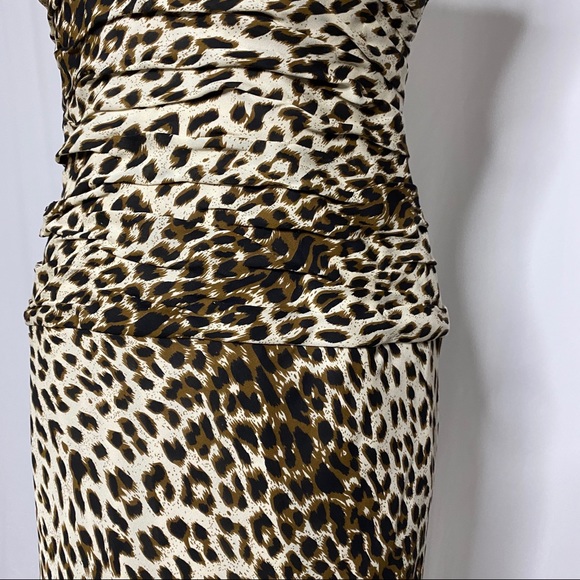Tadashi Silk Animal Print Dress - Picture 4 of 13